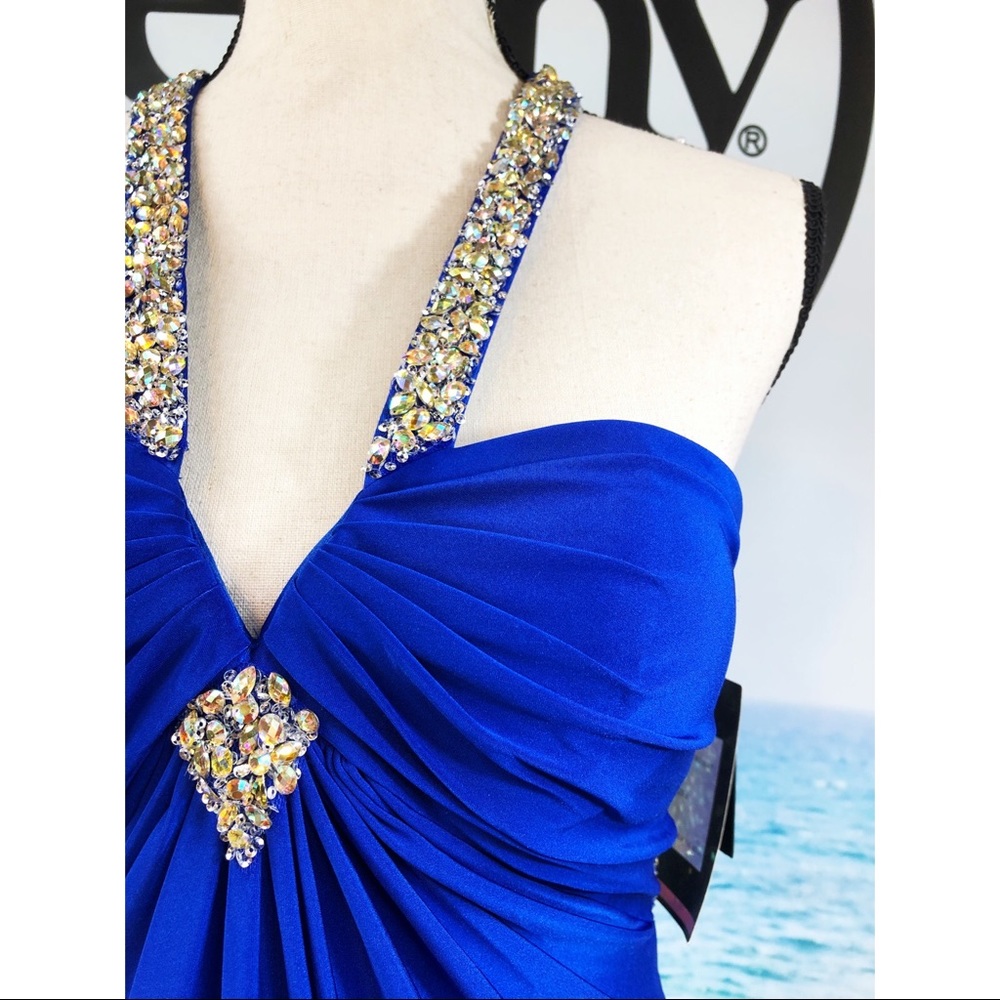 NWT LORD & TAYLOR Plunging Back Gown - Picture 7 of 16